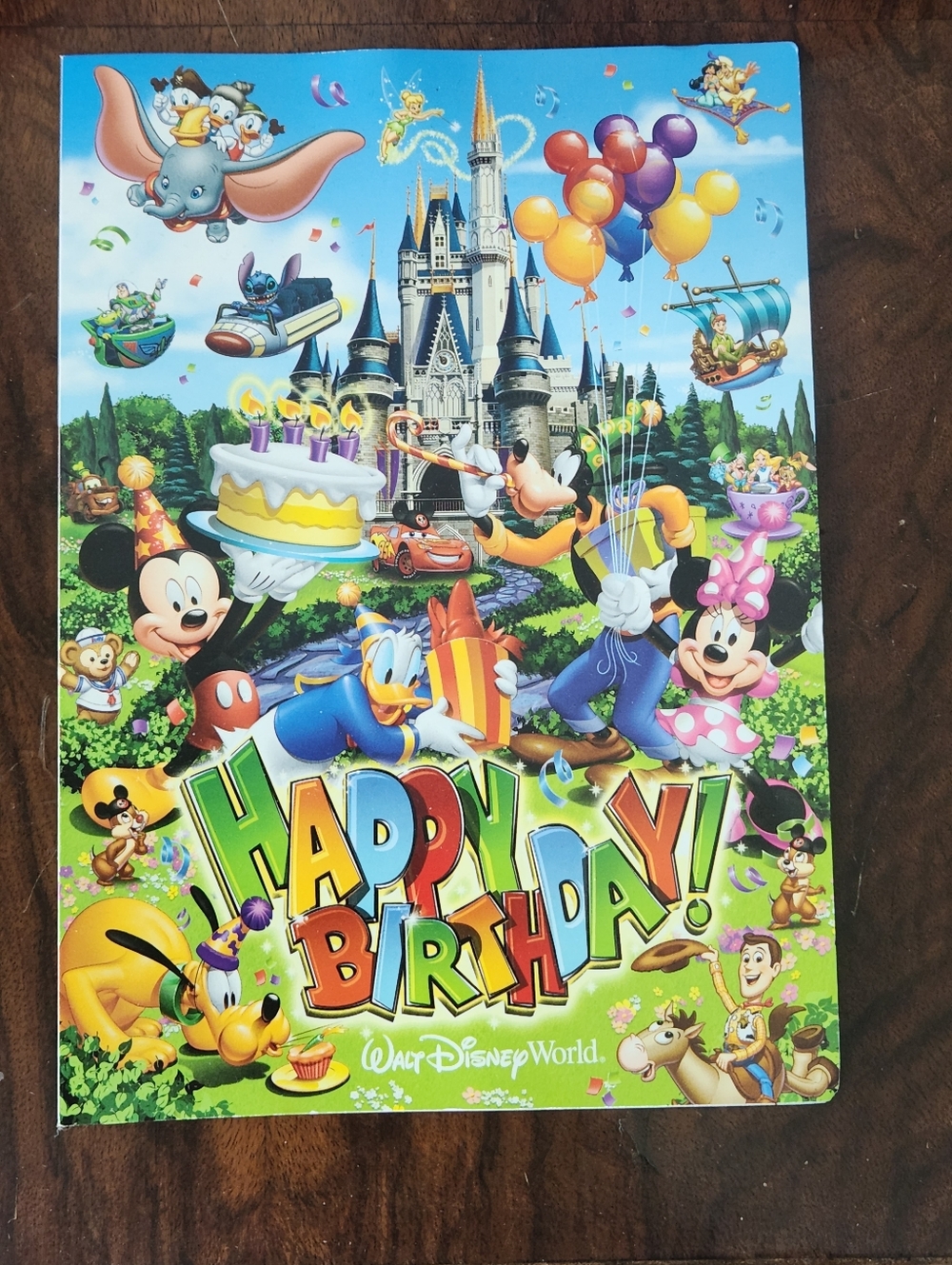 Disney World 1900 Park Fare Birthday Autograph Card Lady Tremaine & Family 2019